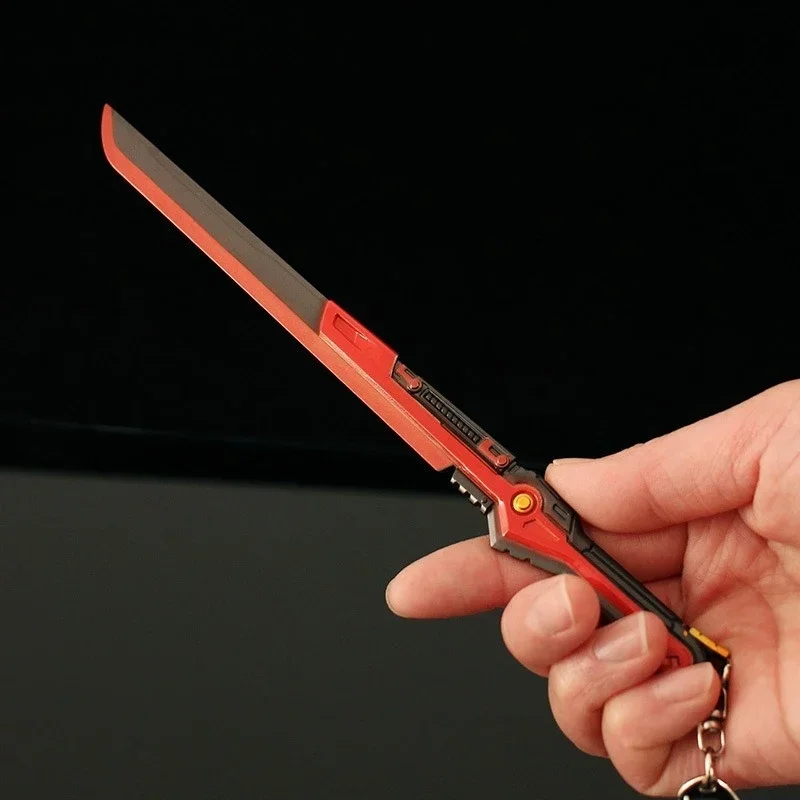 21 cm Valorant Peripherie Elektrische Gerade Messer Modell Legierung 1:6 Handwerk Spielzeug Sammlung Schlüsselbund Ornamente für Valorant Fans Geschenk