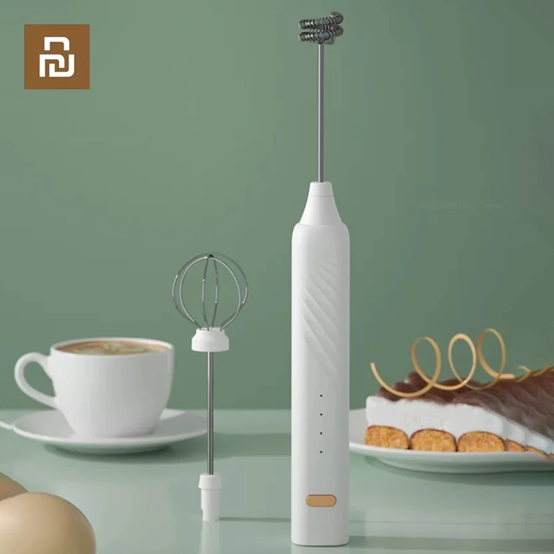 Xiaomi Electric Milk Frother Foamer Coffee Foam Egg Beater Stirrer Portable Beverage Mixer Home Kitchen Whisk Tool Accessories