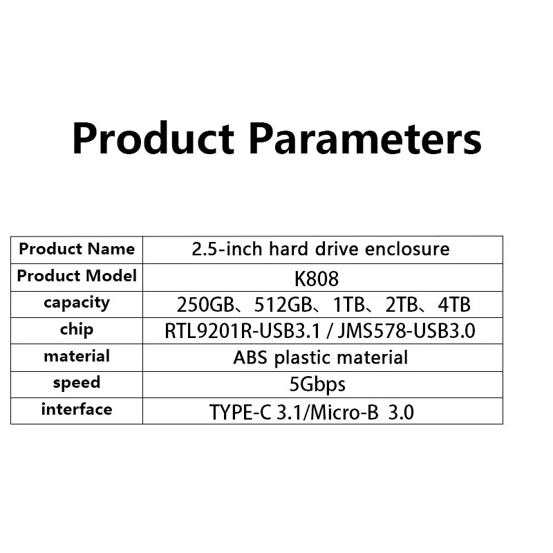 UTHAI 2,5-Zoll-Gehäuse für mechanische Festplatten, extern, tragbar, USB 3.0/USB 3.1 5 Gbit/s auf SATA-Computer-Festplattenbox für tragbare Geräte