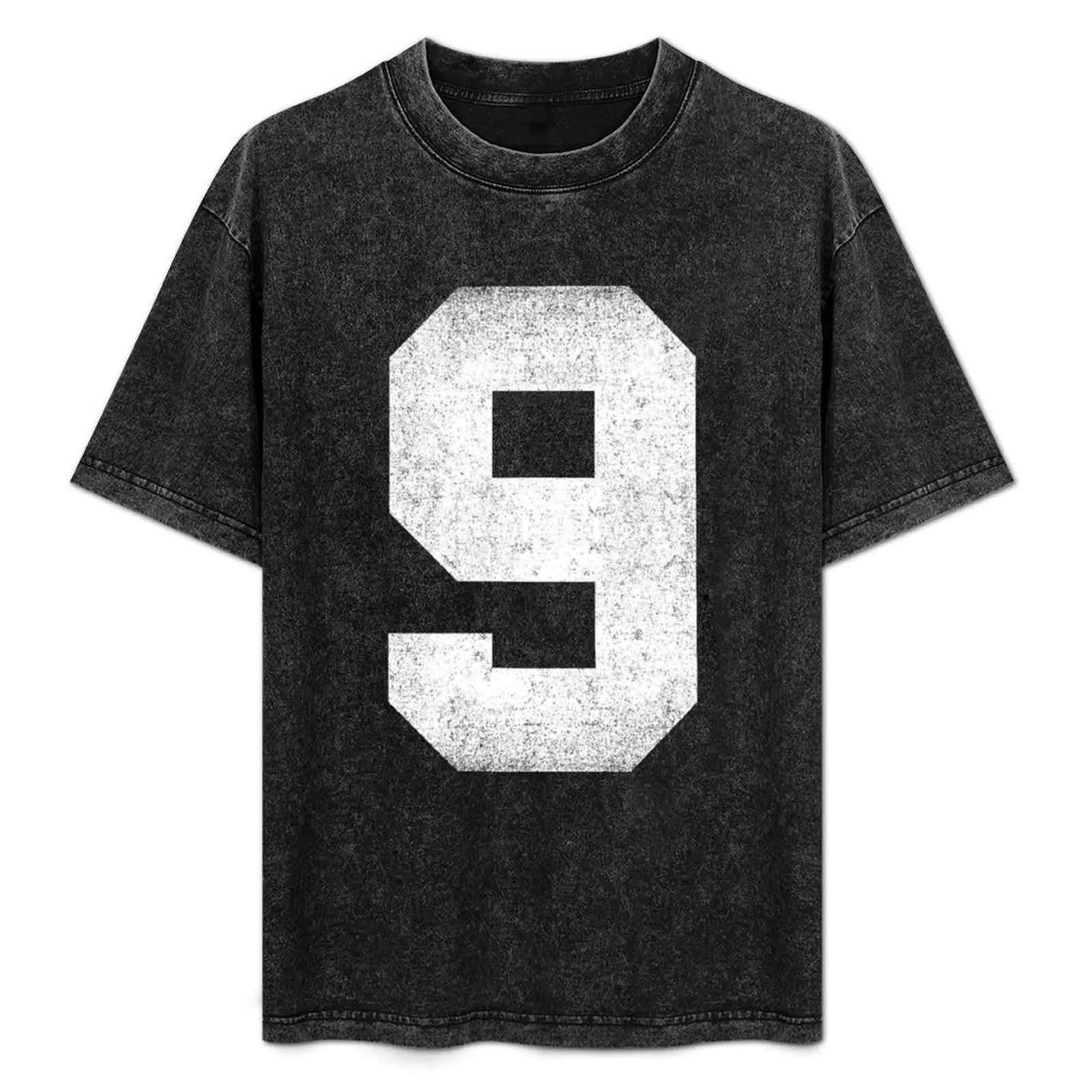 

Vintage Number 9 Sports T-Shirt oversized t shirt aesthetic clothes summer 2025 oversized graphic tee Men's cotton t-shirt