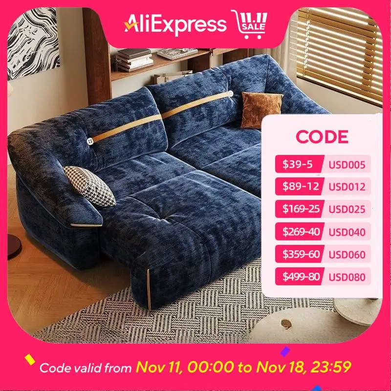 

Oversized Blue Electric Recliner Sofa Minimalist High Quality Electric Recliner Sofa Corduroy Relax Woonkamerbanken Furniture