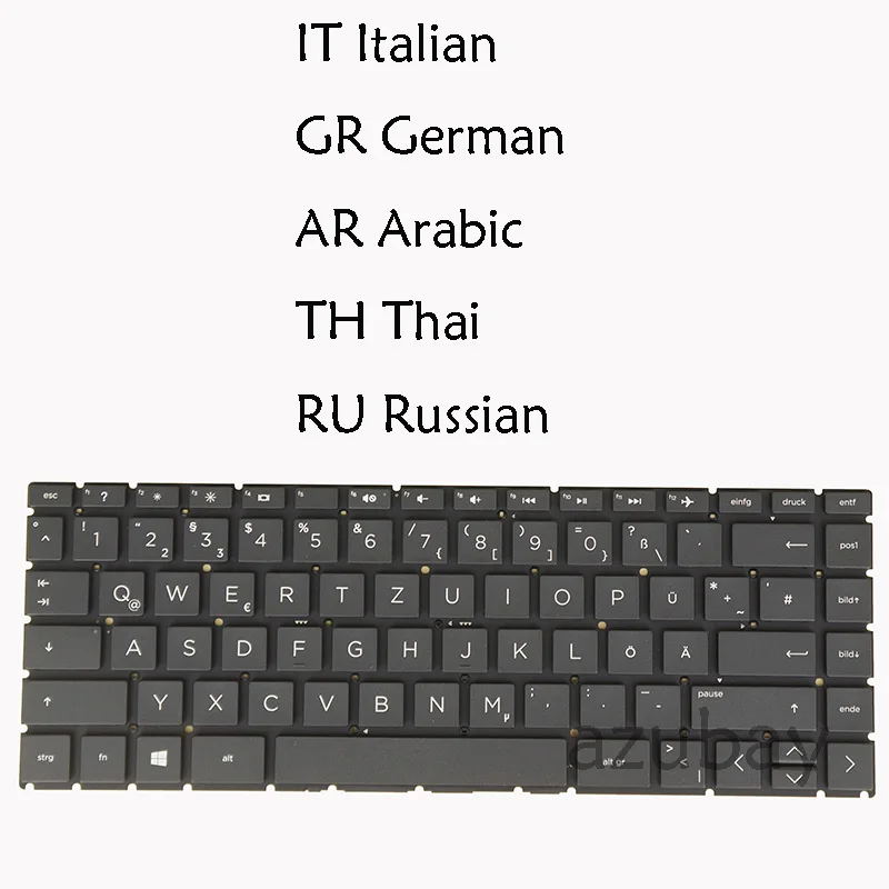 Laptop Keyboard For HP 14-ck 14-dq0000 14-ma 14-ma0000 14-ma1000 14m-cd 14m-dh SN81713 Italian German QWERTZ Arabic Russian THAI