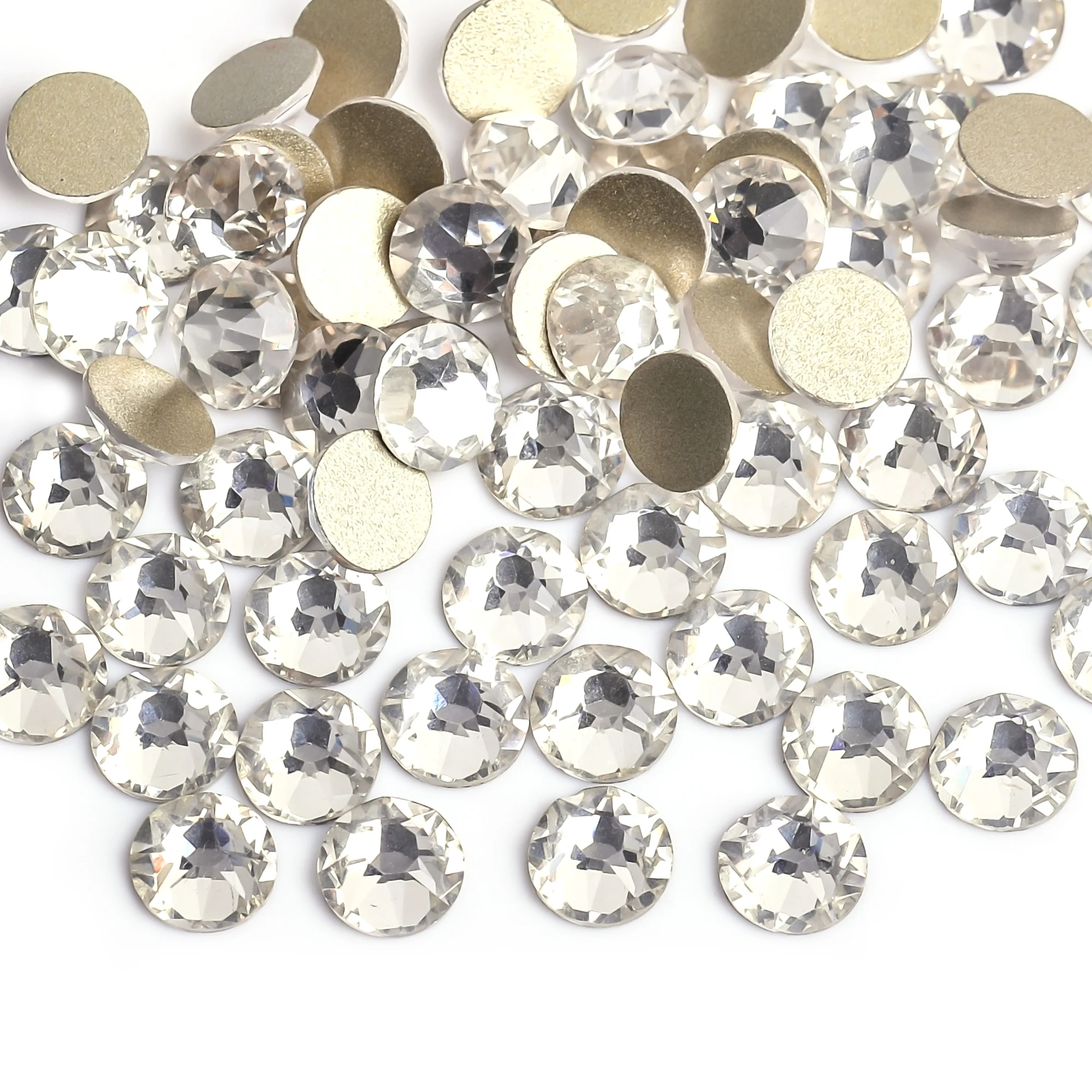 8 grandes + 8 pequenos 2088 facetas de corte prego strass cristal ab flatback não hotfix strass decoração pedras de cristal