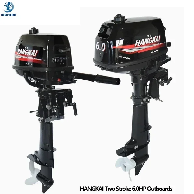 

HANGKAI Two Stroke 6.0 HP Powerful Petrol Outboards for 3.0 M Inflatable Assault Boat 3-4 Person Kayak Canoe Gasoline Engine