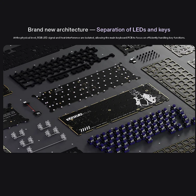 RAKKA 60 ATLAS HE キーボード PCB フォームセット ホール効果 RAKKA 60 ATLAS HE キーボード PCB フォームセット ホール効果