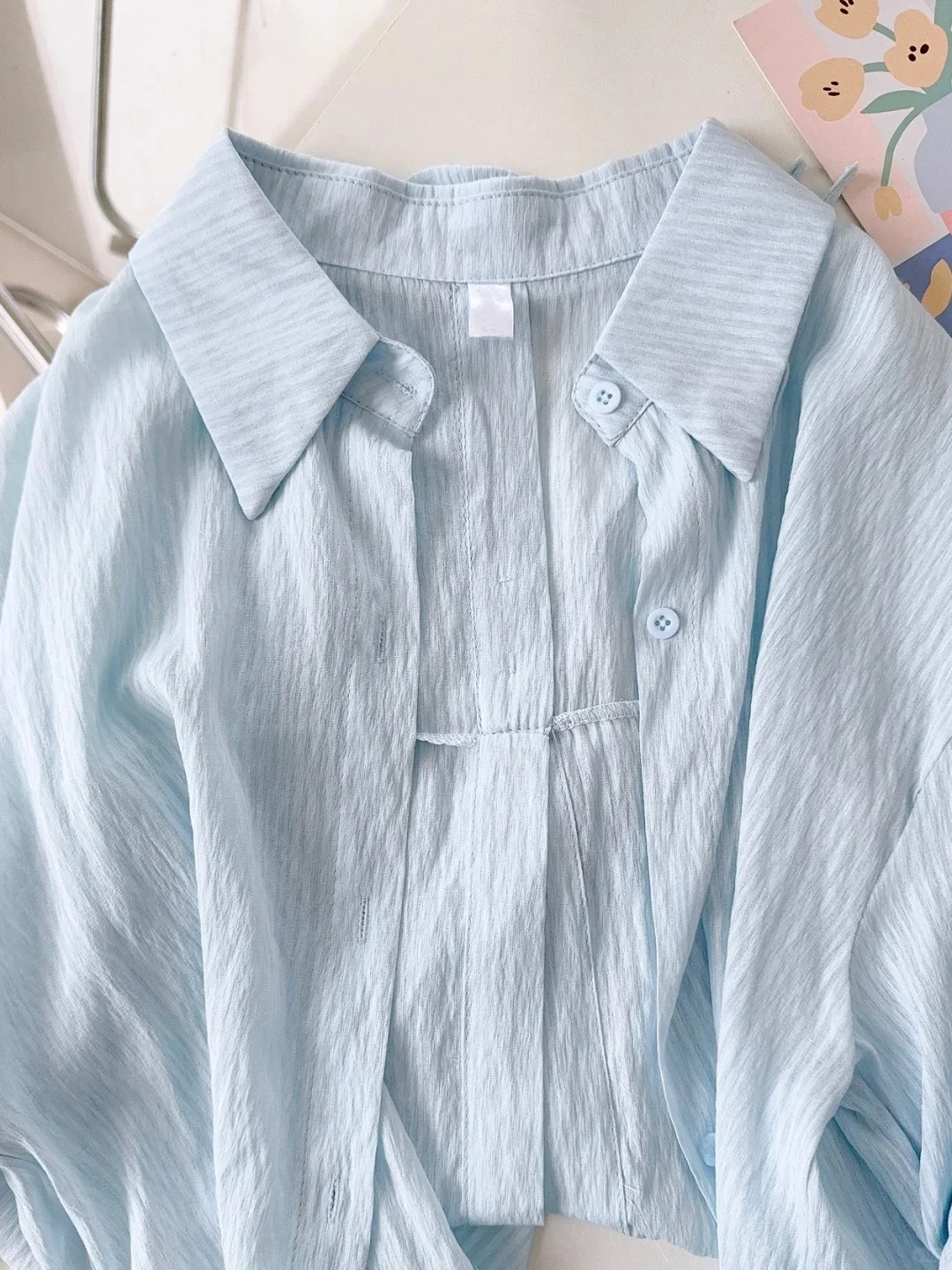 Coreano Sle Blu Protezione solare irt Canotta estiva da donna a righe lavorate a maglia Slim Fit Canotta Set in due pezzi Capispalla a strati