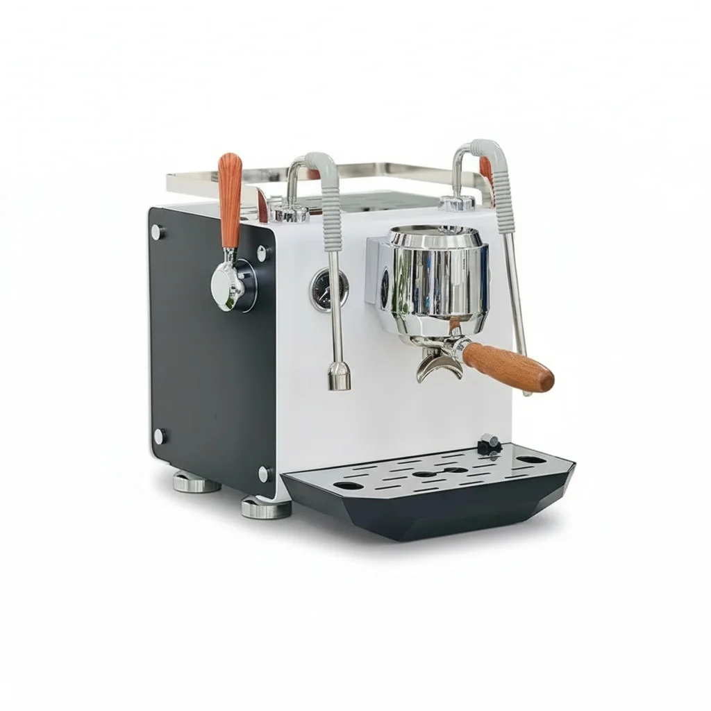 

Commercial Espresso Maker, Stainless Steel 15 Bar Semi-Automatic Coffee Machine, Vibration Pump Espresso Machine for Hotel Use