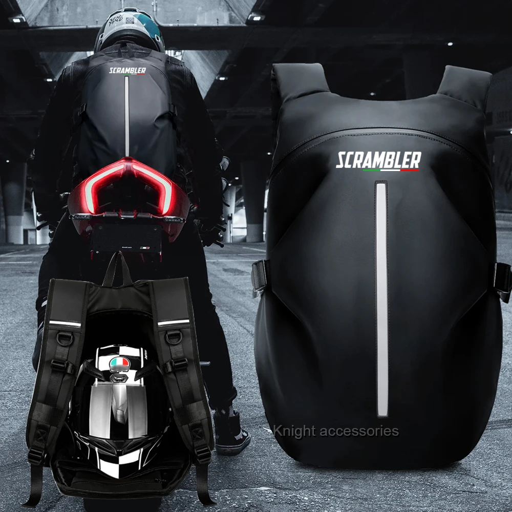 

Large capacity multi-function motorcycle helmet bag waterproof backpack reflective travel bag suitable For Scrambler 1100