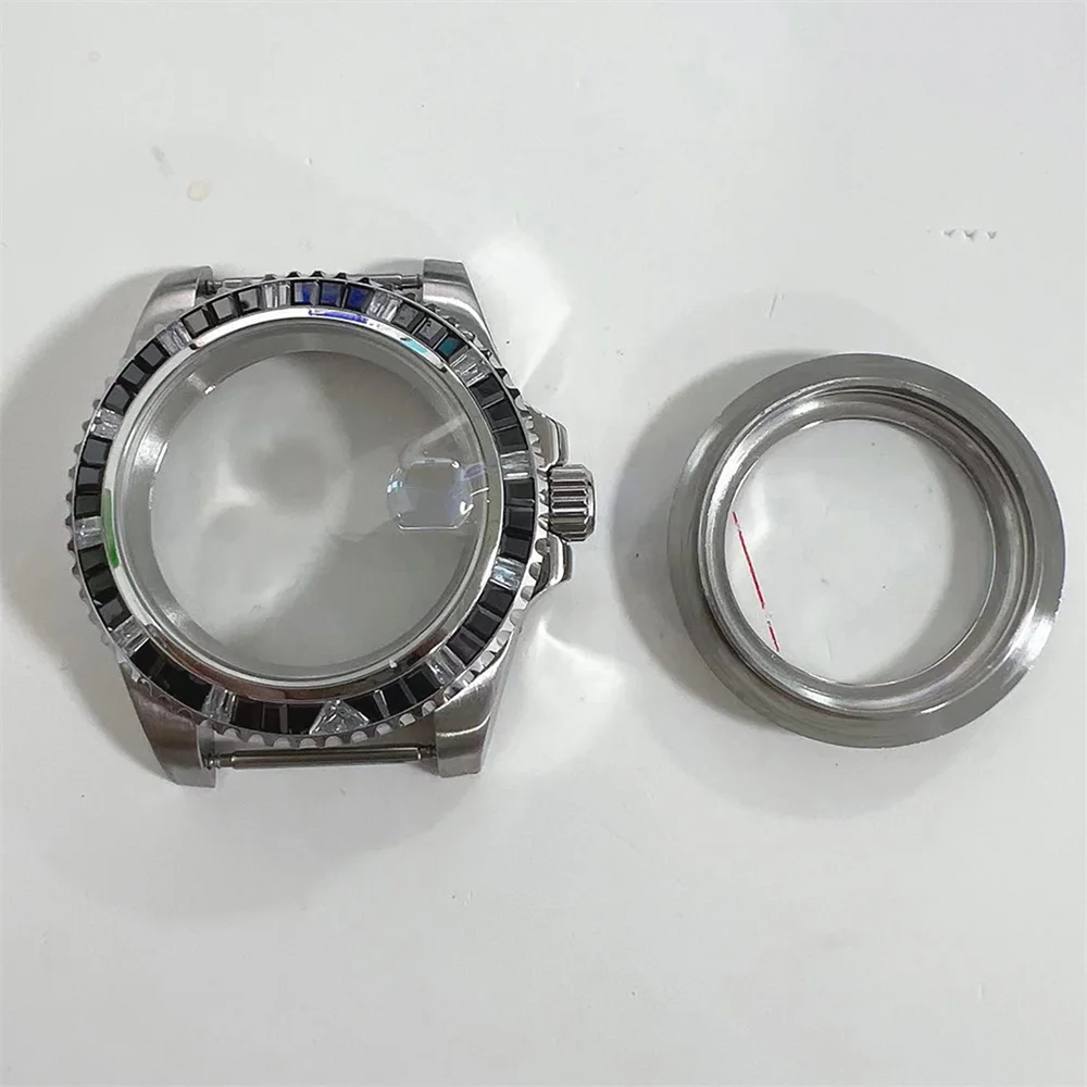 Watch Accessories See Through Base NH35A Case Unidirectional Counterclockwise Ratchet Rotating Cases NH35A Case 40MM Cases