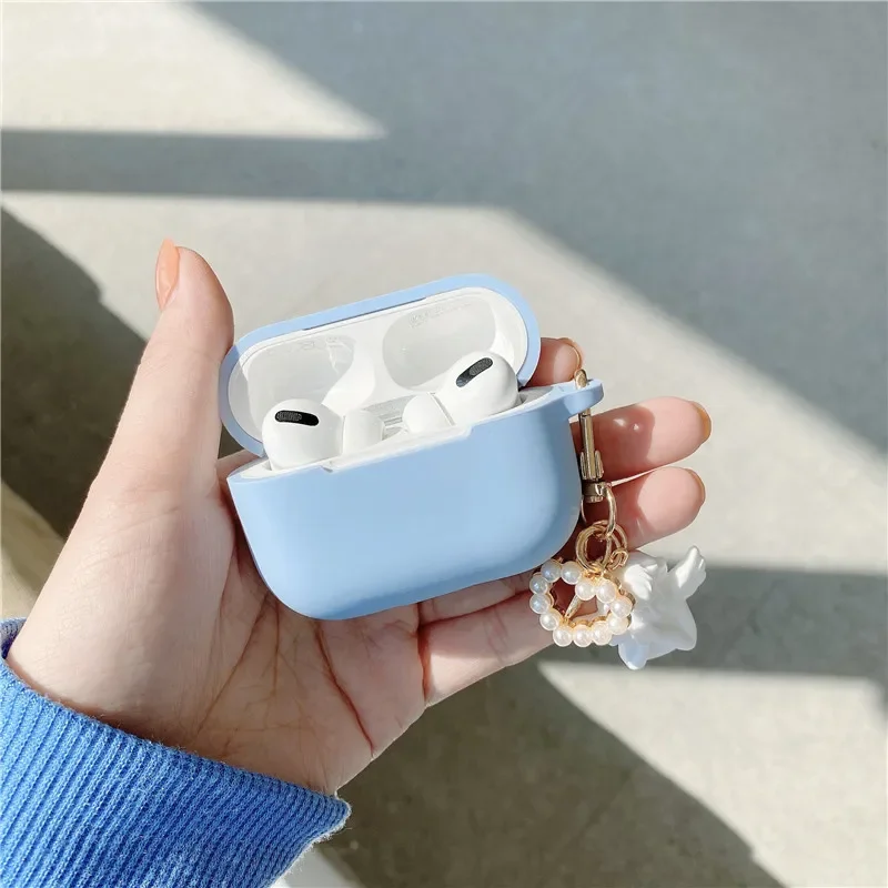 シリコンAirpodsProケース,レトロ,ラグジュアリー,パール,ストロベリー,2020