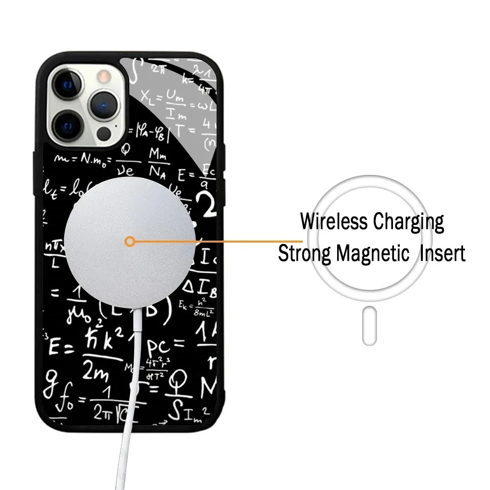 Chemical Math Formula Phone Case For IPhone 15 14 13 Pro Max 11 12 Mini Alex Mirror For Magsafe Wireless Charging Cover