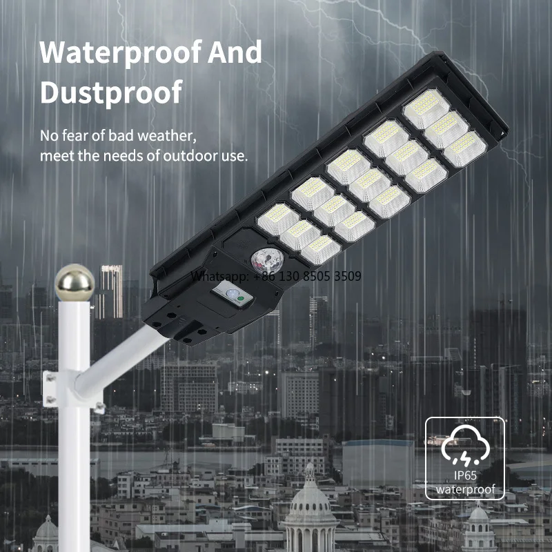 300W 400W 500W IP66 Remote Control Motion Sensor LED Solar Light Street Waterproof Outdoor Solar Light Lamp