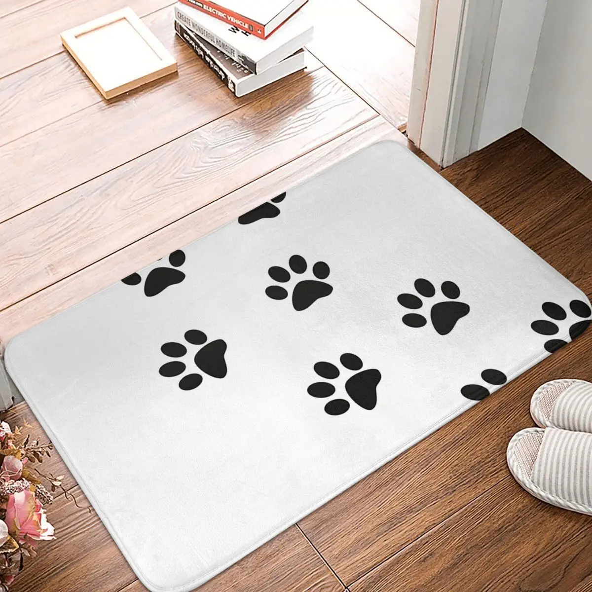 

French Bulldog Pet Bathroom Mat Animal Footprint Doormat Kitchen Carpet Outdoor Rug Home Decor