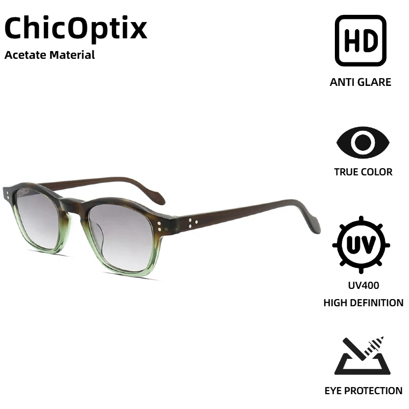 

ChicOptix Fashion High Quality Acetate Eyewear Retro Classic Women's Sunglasses Men's Brand Designer Sunglasses UV400 Anti-Glare