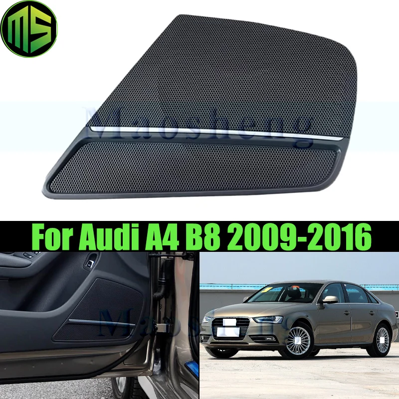 

Maosheng Black Door Speaker Cover Trim Panel Cover For Audi A4 B8 2009-2016 Door Sides Audio Speaker Trim Horn Cover 8KD035420