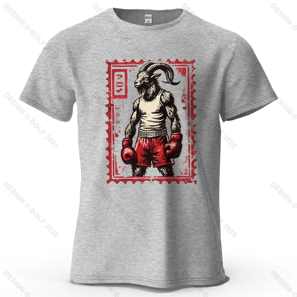 Boxing Goal Retro Printed T-shirt Cotton Loose Fit Sports Religious Pattern Outdoor T-shirt Women's Top Streetwear