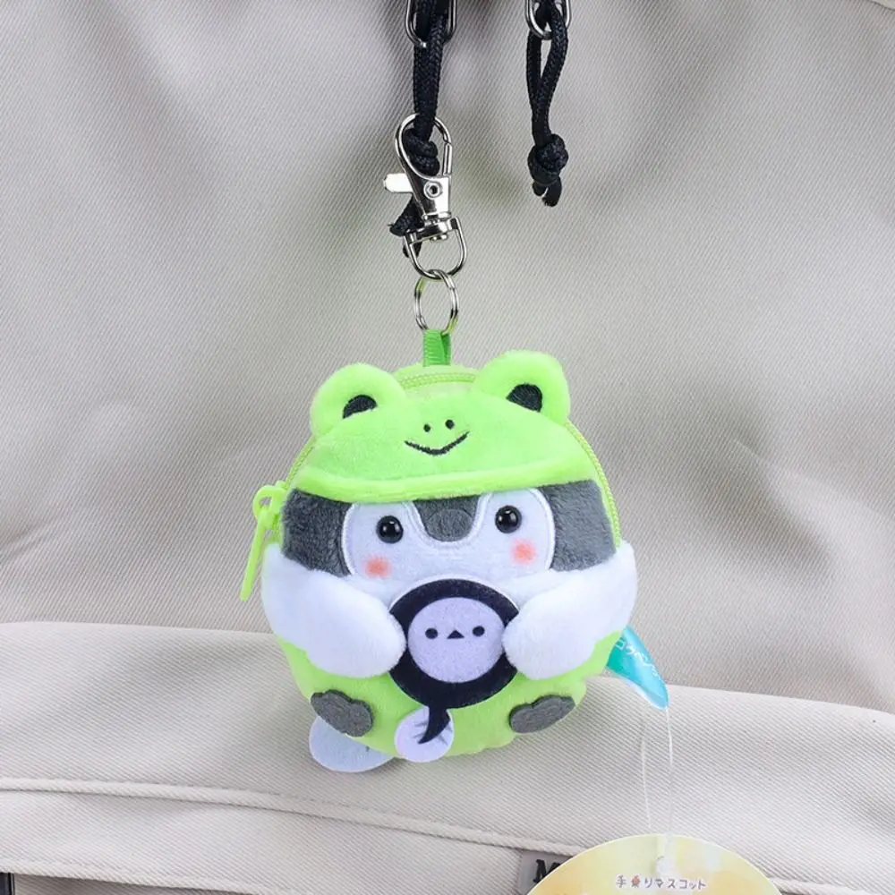Bread Breakfast Series Penguin Pendant Milk Sausage Coin Purse Earphone Bag Japanese Style Squeak Keychain Girl