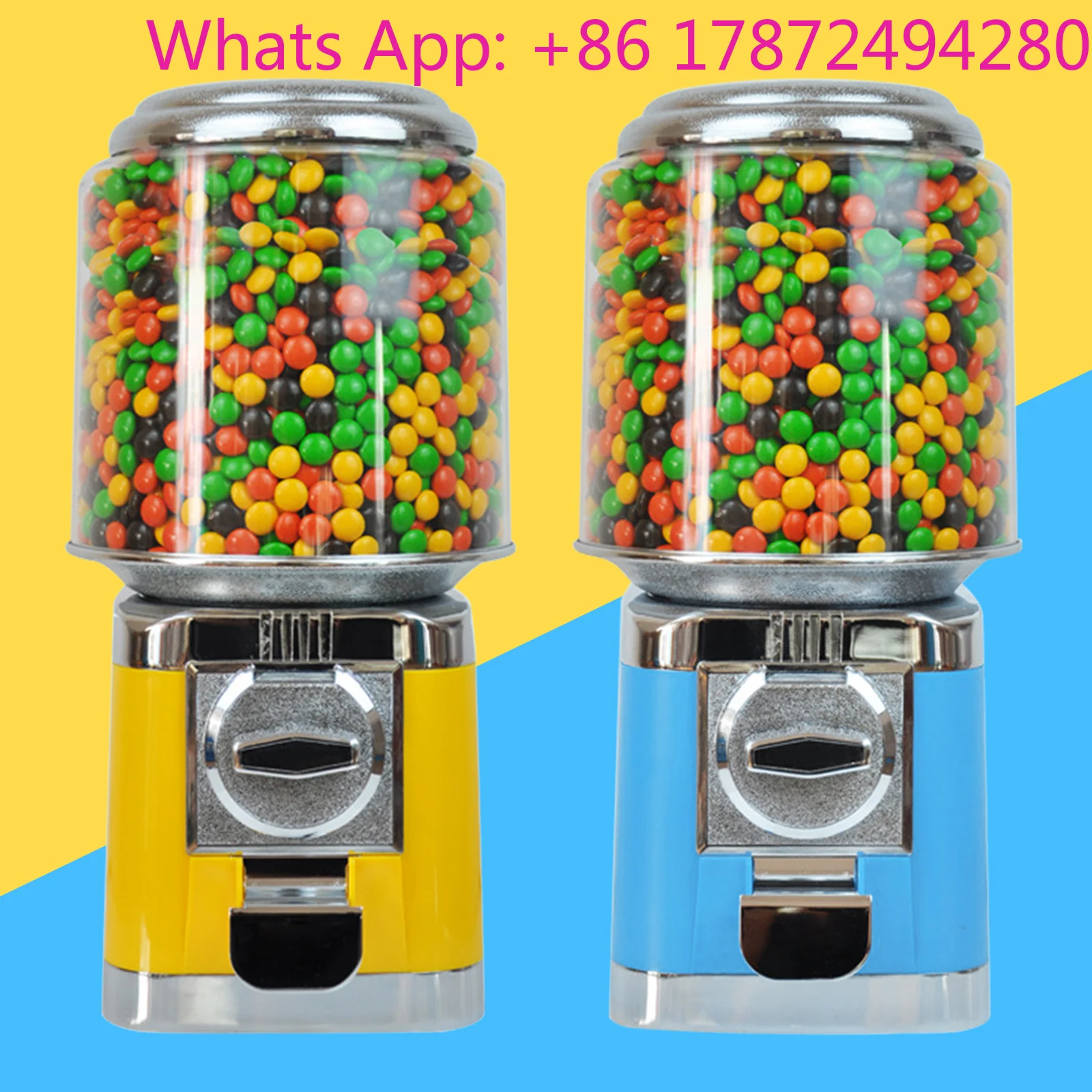 New Fashion 25 Cents Candy Dispenser Machine Mini Vending Machine for Storing Flat Candies 6 Inch