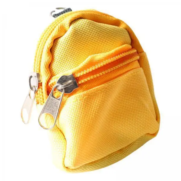 Mini Doll Backpack Zipper Bag Tiny Schoolbag Simulation for Dollhouse Furniture 1 6 1 12 Dolls Decor