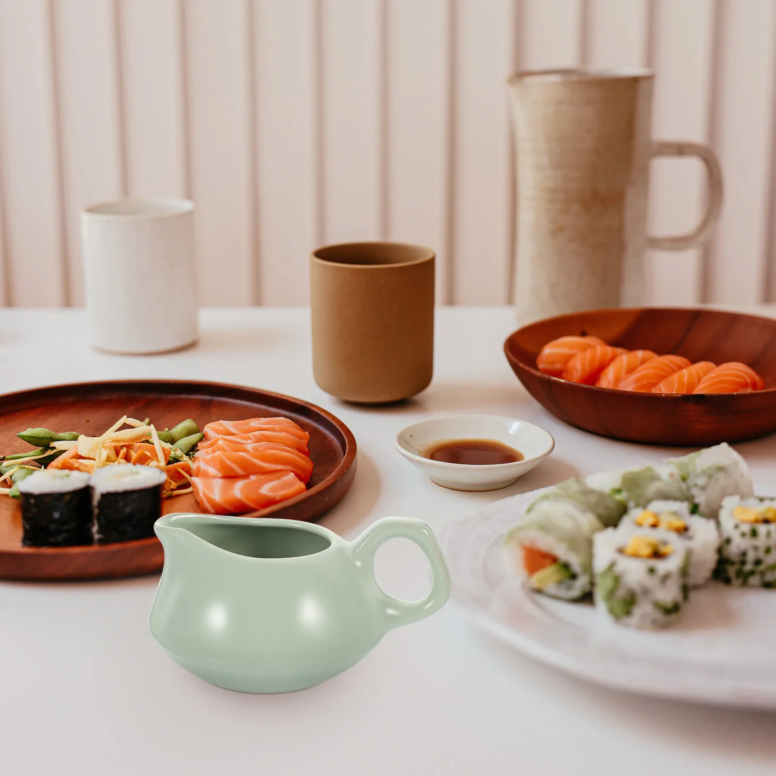 

Ceramic Milk Pot Sauce Pitcher Gravy Boat Condiment Bowl Durable Heat Resistant Large Capacity Easy Clean Minimalist