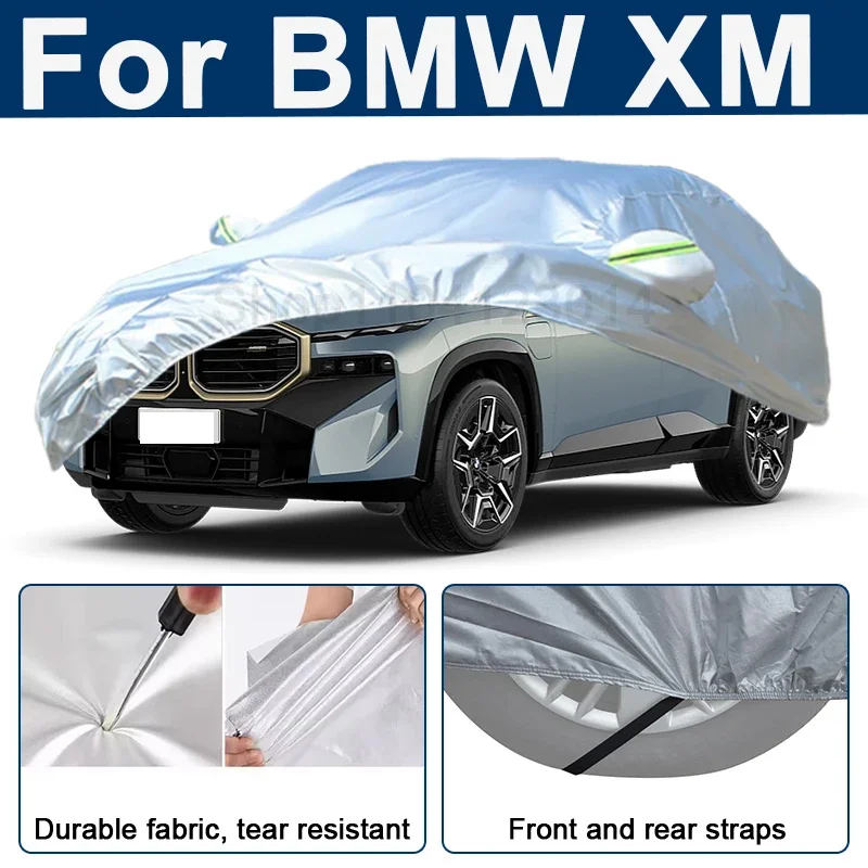 

Outdoor Full Car Cover For BMW XM with Reflective Strips Waterproof Snowproof Dustproof UV Protection Auto Exterior Accessory