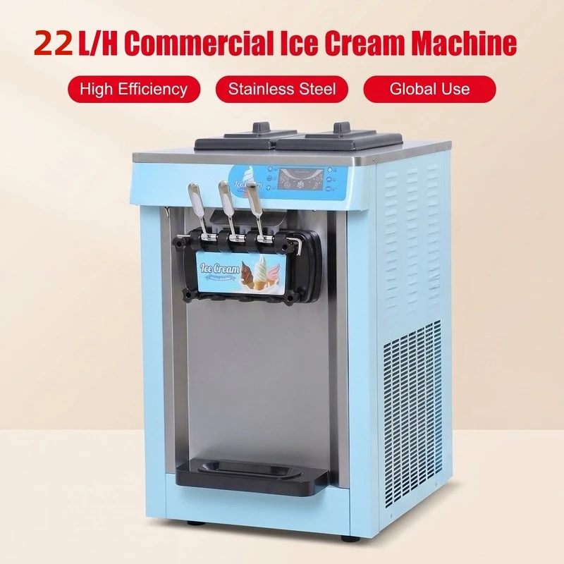 

Voltage Adjustable Ice Cream Machine Universal Soft Serve Maker for Global Market