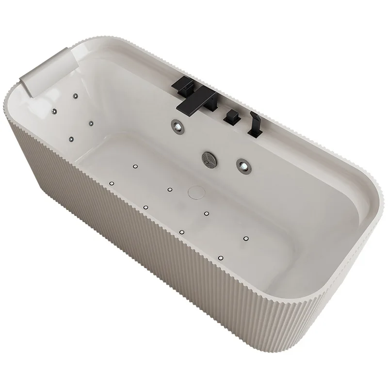 Free-standing acrylic bathtub massage home intelligent constant temperature heating surf bubble spa bath