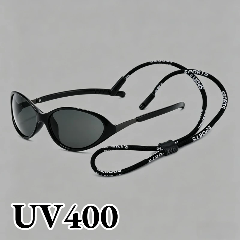 

New Oval-Frame Outdoor Sports Sunglasses UV400 Fashion Trendy Street-Style Sun Glasses UV-Protective Cycling Shades Unisex