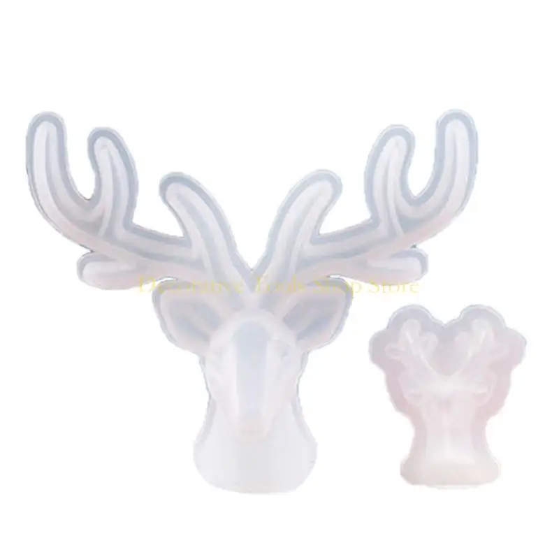 

QX2E 2x формы для оленей, формы для отливки, силиконовые формы для рождественского лося, праздничные украшения