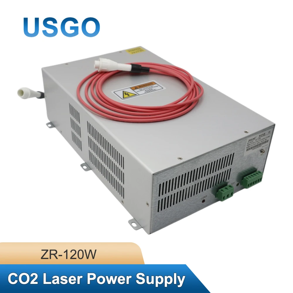USGO ZR-120W 120W CO2 Laser Power Supply 110V/220V High Voltage PSU for Engraving Cutting Machine Tube Parts