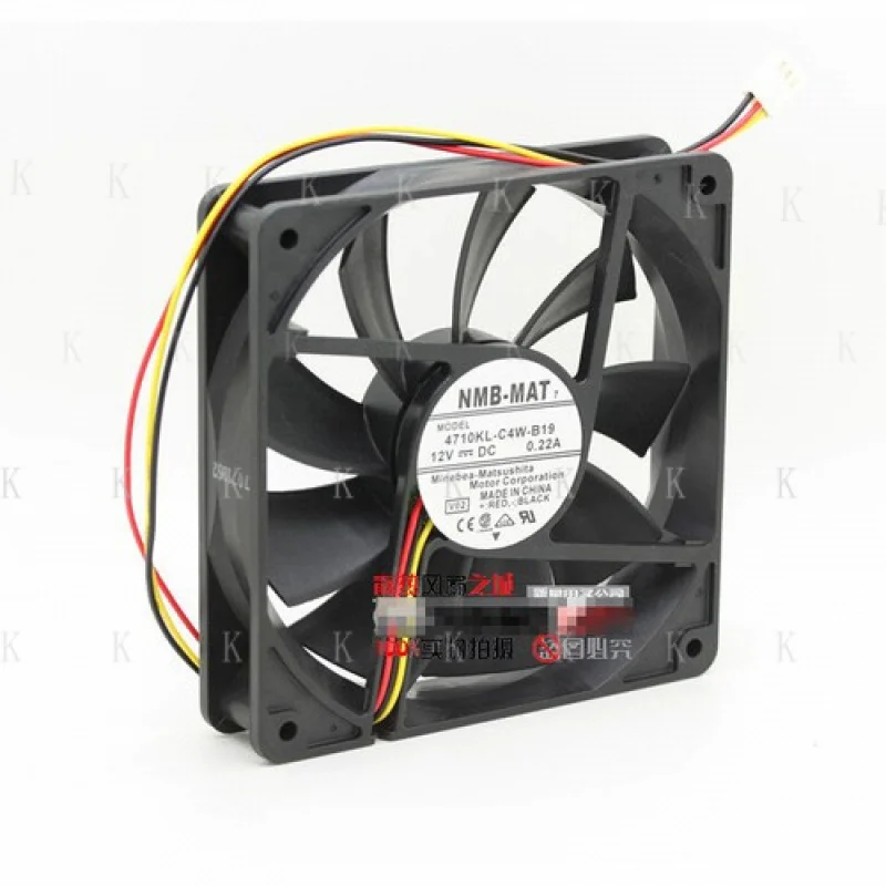 

C 1pcs FOR NMB 4710KL-C4W-B19 12025 12cm 12V 0.22A plasma TV fan 3pin