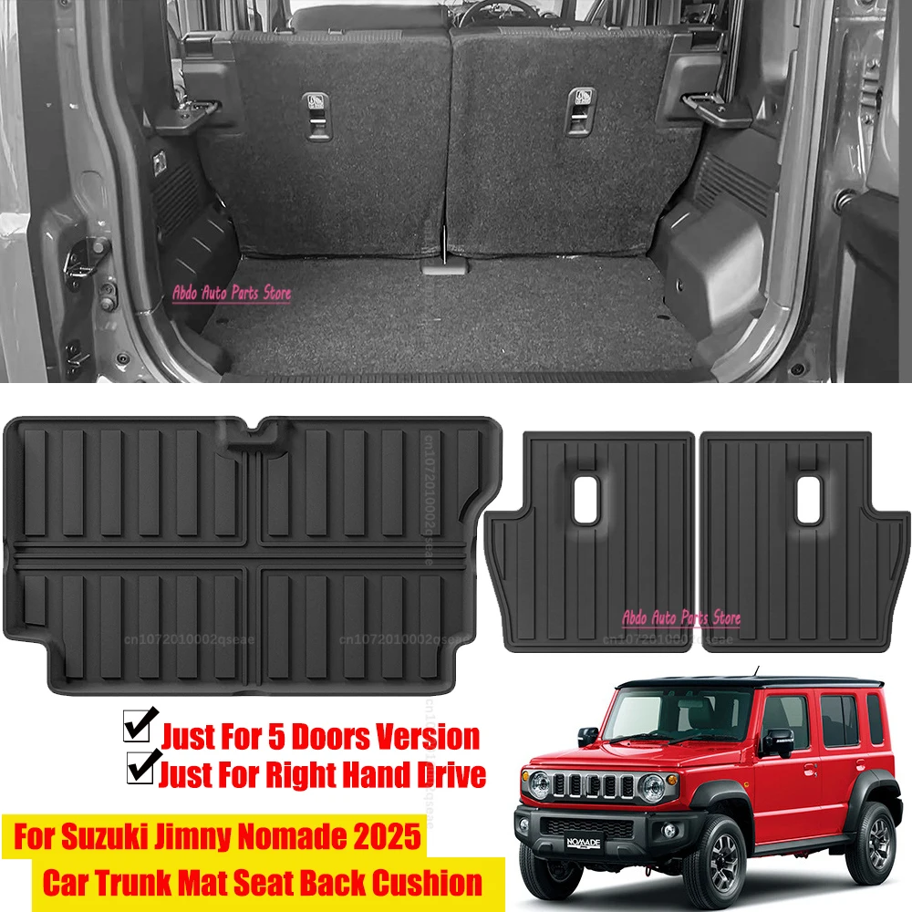 Abdo For Suzuki Jimny Nomade 2025 5 Door Version Right Hand Drive Trunk Mat Seat Back Cushion Auto Accessories