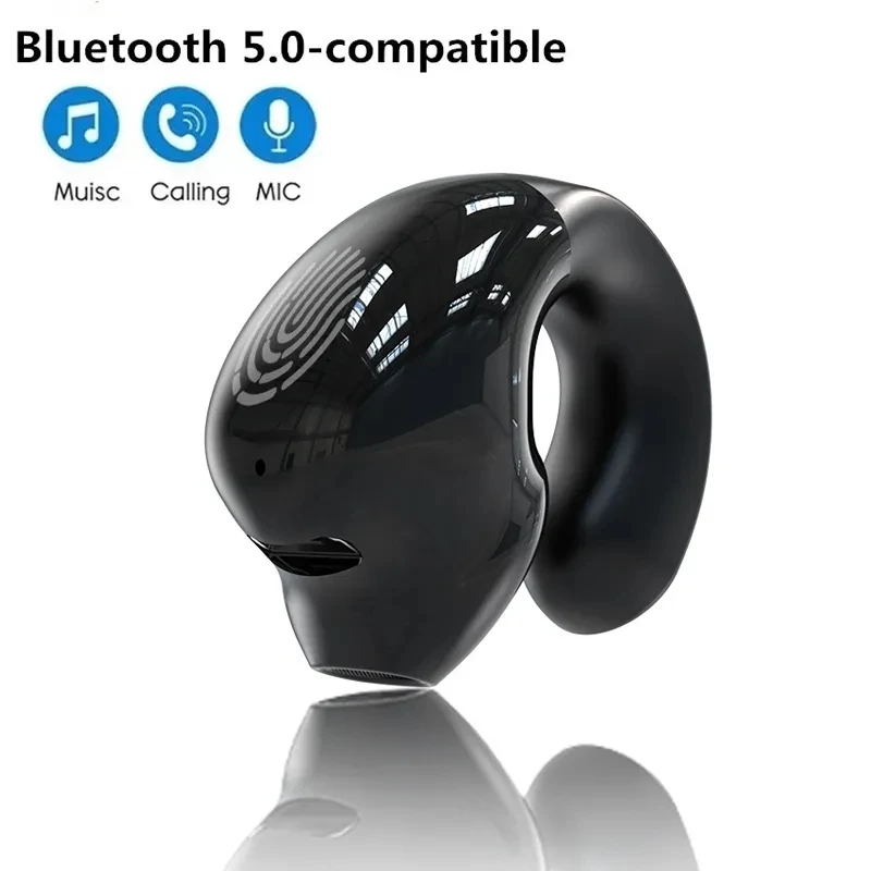 Einzelner In-Ear-Clip am Kopfhörer Tws Bluetooth 5,3 Kopfhörer drahtloser Ohrhörer mit Mikrofon Sport Freisprech-Headset für iPhone Samsung