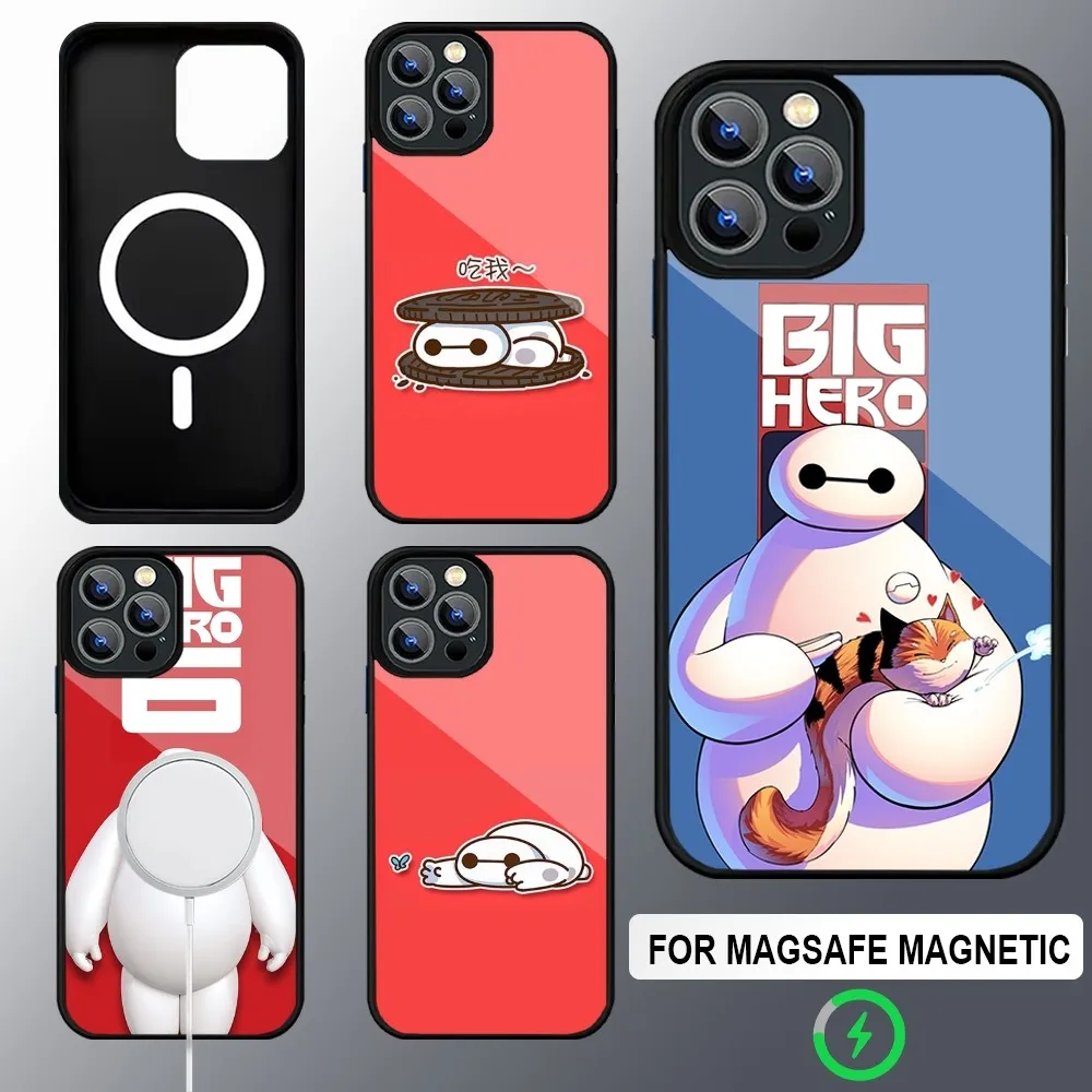 

Big Hero 6 Baymax Phone Case Magsafe Wireless Charging Cases For iPhone 16 15 13 12 11 14 Pro Max Mini 8 Plus XS X XR