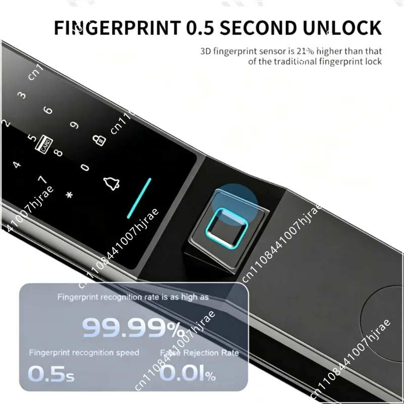 IP66 Waterproof Palm & Facial Recognition Smart Door Lock Secure Digital Lock With Israeli 6068 Mortise Lock Body For Home Entry - view 4