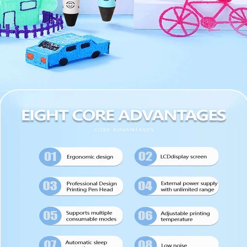 Ручка для 3d-печати, 1,75 мм, АБС/пла, 0,7 мм