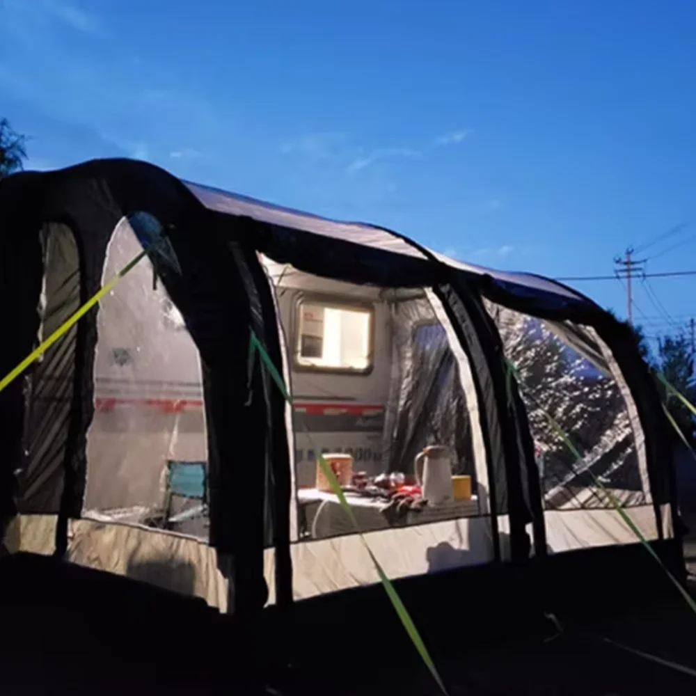 

AIR Tight Inflatable Caravan Tent Reinforced RV Camper Awning Canopy Camping Tent 2.8m Air Awning for Caravan