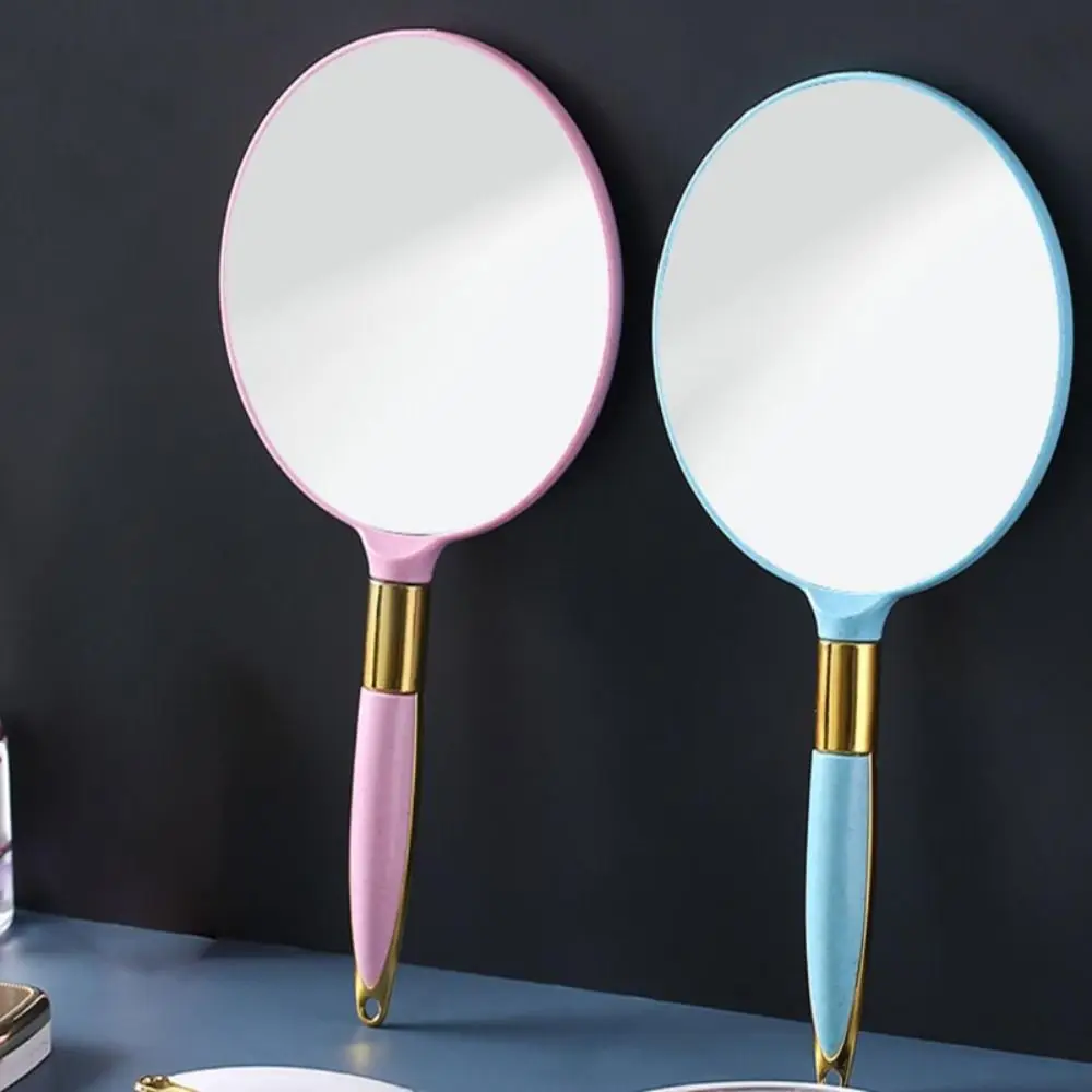 Heißer Tragbare Make-Up Spiegel Vintage Eitelkeit Spiegel Hand Spiegel mit Griff Kosmetische Kosmetische Kompakte Spiegel SPA Salon Make-Up