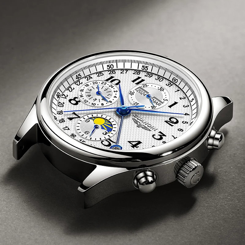 GUANQIN メンズ腕時計自動機械式時計スイス品質ビジネスファッショナブルな多機能防水腕時計