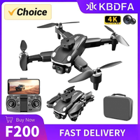 KBDFA F200 Drone Foldable QuadcopterWIFI FPV HD Aerial Photography Wide Angle Dual Camera Professional With 1080P Brushless RC