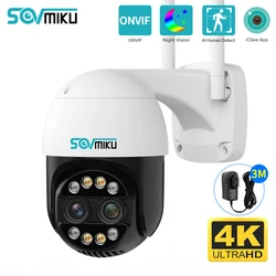 Cámara IP inteligente de 8MP y 4K, lente Dual, Zoom híbrido 8x, visión nocturna, ONVIF, detección humana, WiFi, vigilancia, PTZ, protección de seguridad