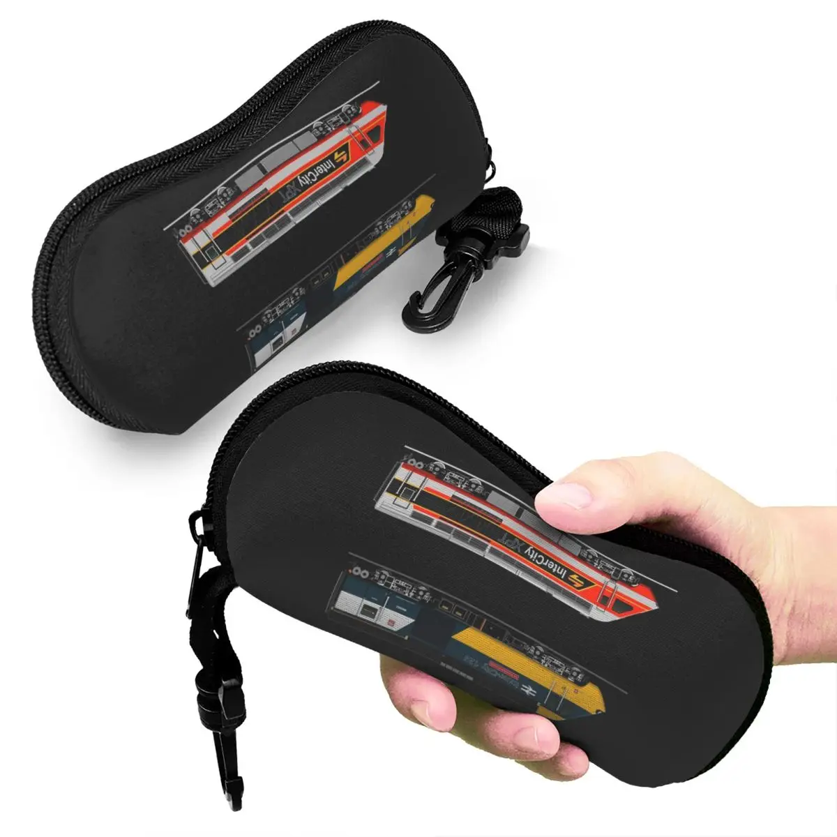 

Intercity Trains Shell Glasses Case Portable Sunglasses Box Women Men Soft Eyeglass Bag Pouch