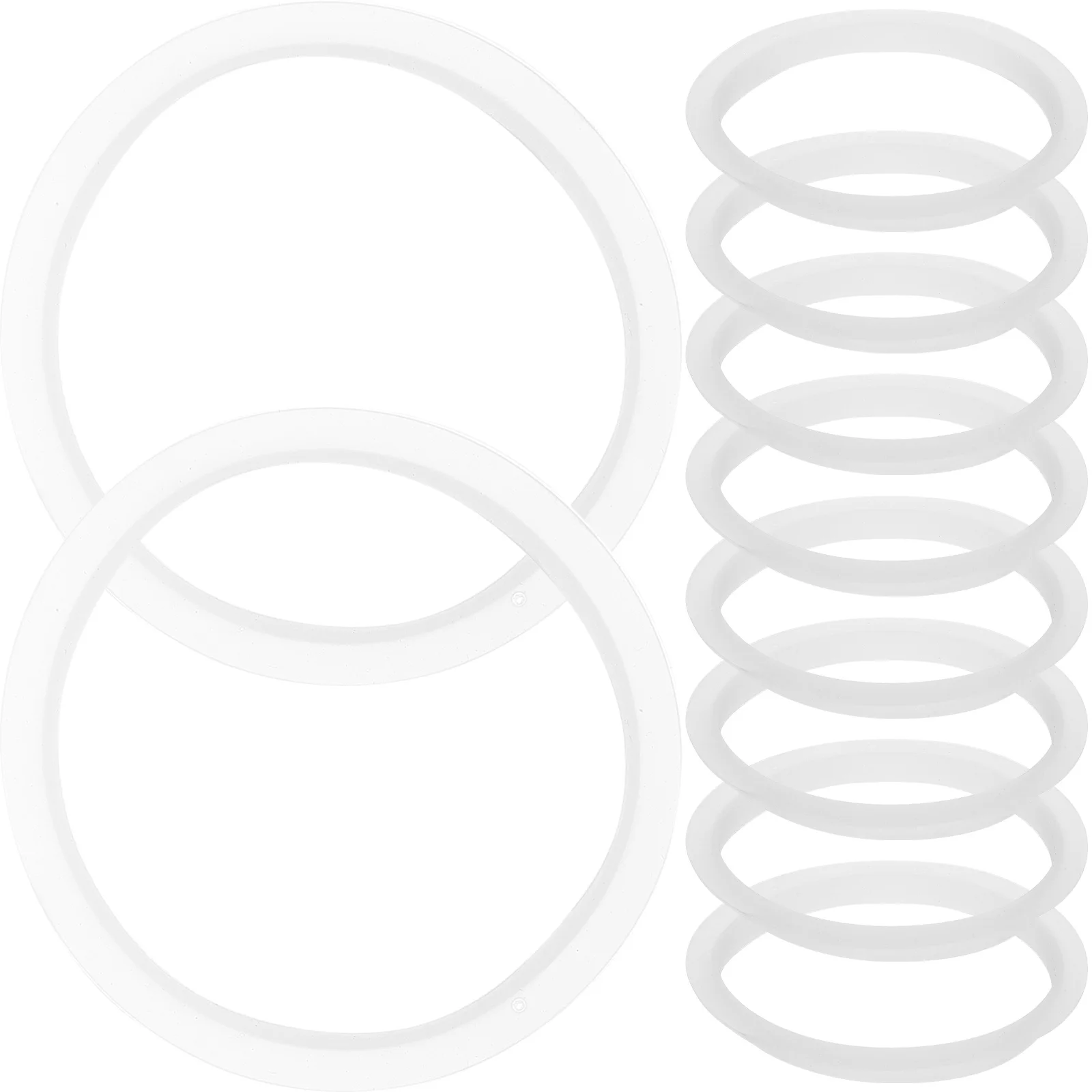 10 Stück Einmachgläser, Deckel, Silikondichtungen, wiederverwendbarer runder Ring für Flasche, Lebensmittel, Sicherheitsflasche, Dichtungsring, Ersatz-Silikonringe