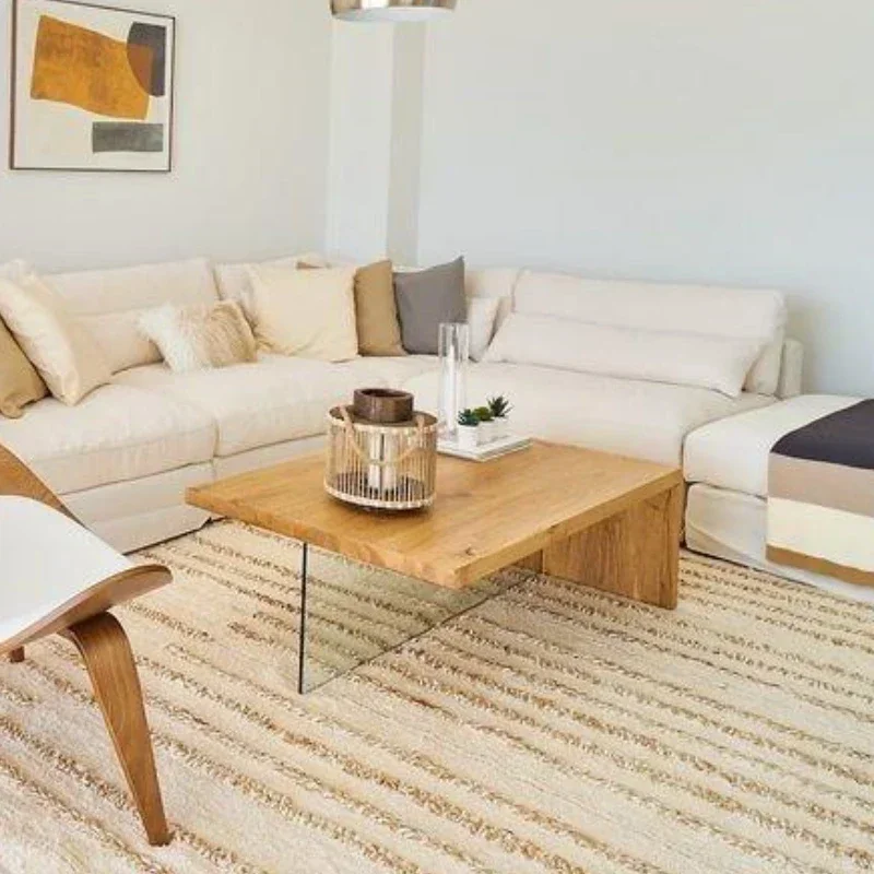 

-Wood Minimalist Coffee Table Center Bedroom Industrial Entryway Salon Nordic Italian Coffee Table Books Floor Console Furniture