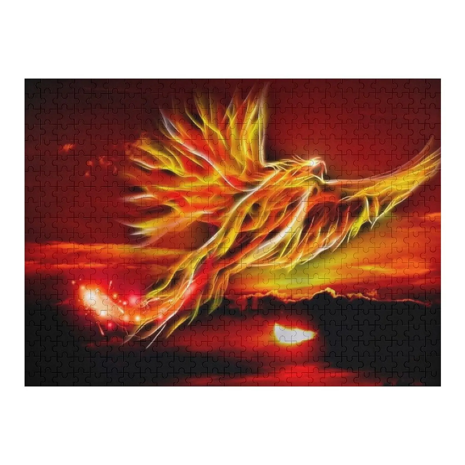 

Fire Phoenix Jigsaw Puzzle Personalized Kids Gifts Animal Adult Wooden Puzzle