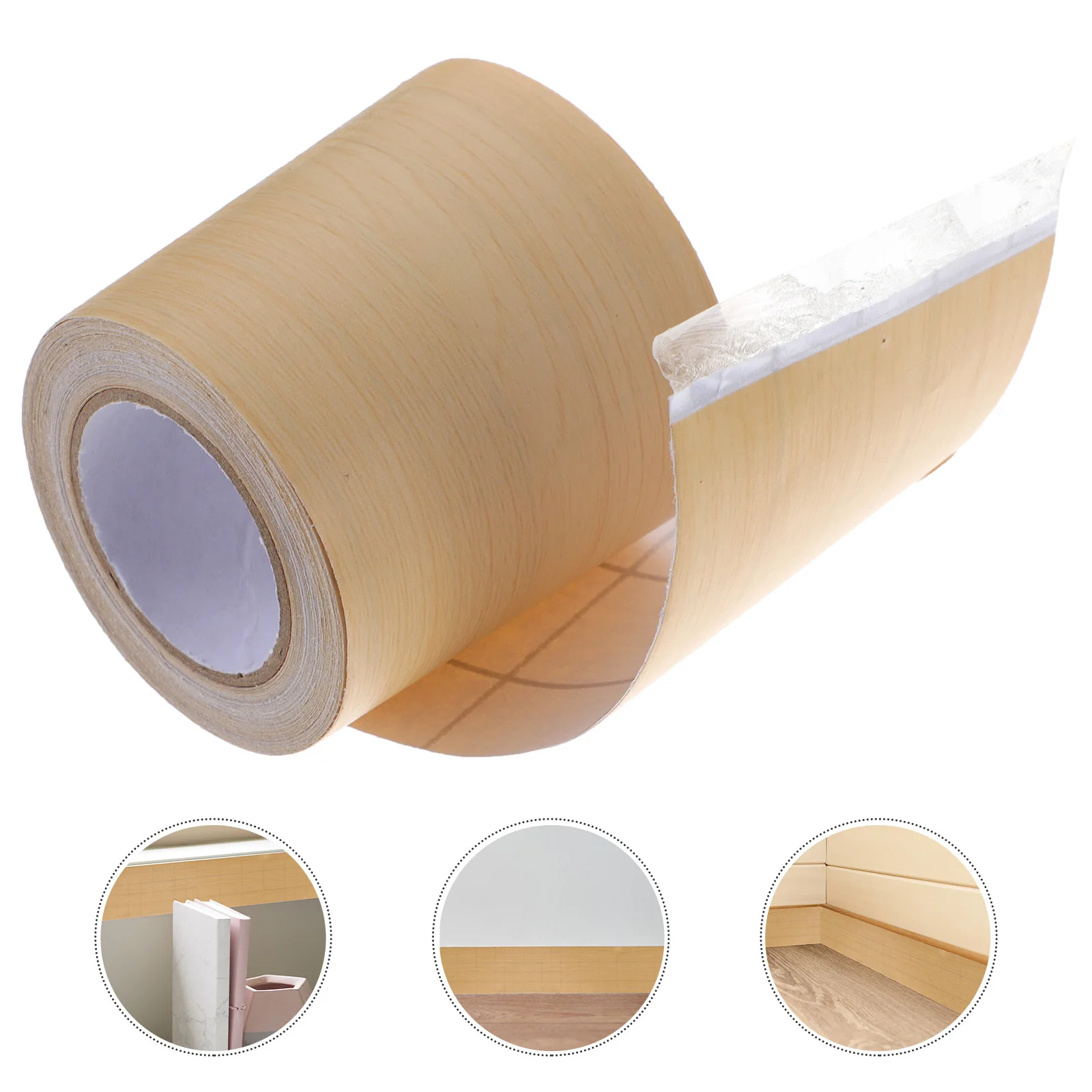 

Self-Adhesive Skirting Board Trim 5M Flexible PVC Baseboard Wall Sticker Corner Floor Background Wall Decorative Molding