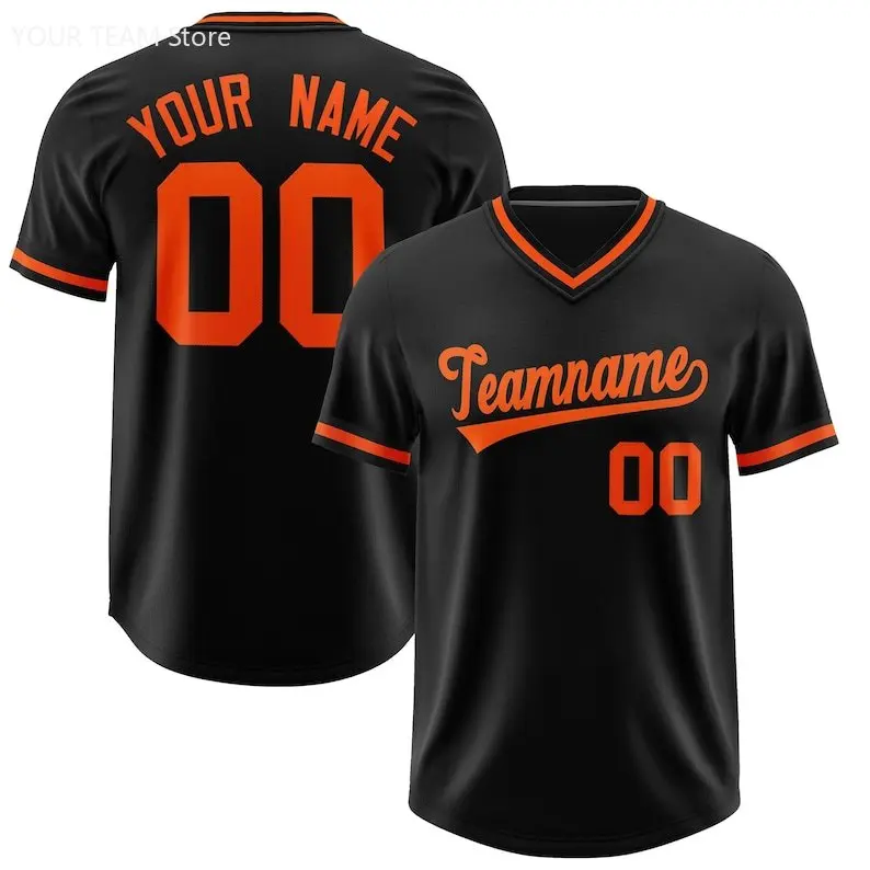 

Custom V-neck Baseball Jersey Personalzied Embroidered Team Name Number Logo for Adult Kids,Custom Baseball Shirt Uniform