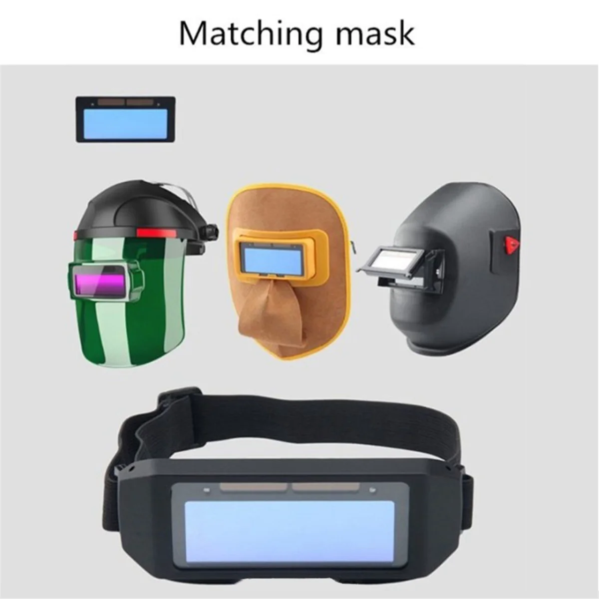 ABNC-Solar Powered Welding Lens Automatic Dimming Welding Glasses Welding Helmet Mask Accessories for Welding Lens Goggle 1Pc