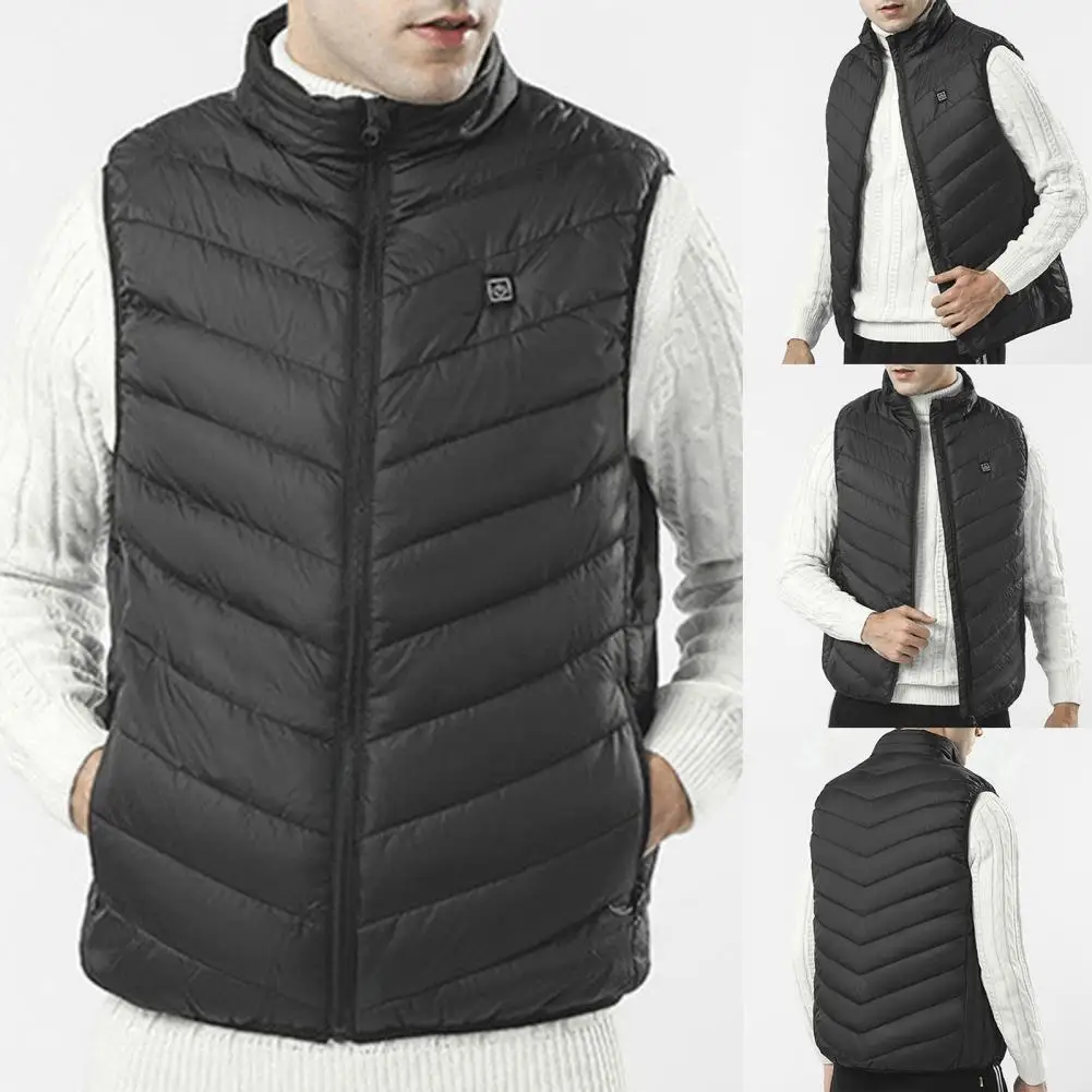 Electric Heating Vest Men Outdoor USB Infrared Heating Vest Jacket Men Winter Electric Heated Vest Waistcoat For Sports Hiking