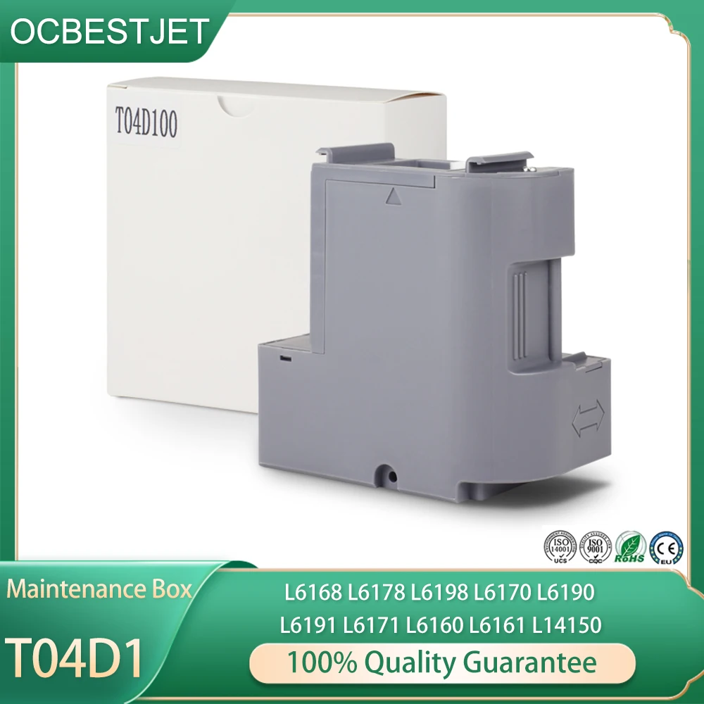 Caixa de Manutenção de Tinta Residual T04D1 T04D100 para Epson L6168 L6178 L6198 L6170 L6190 L6191 L6171 L6160 L6161 L14150 EW M630TB